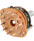 1 Pole 11 Position Band Selector Rotary Switch, Single Deck, 9mm Mount Thread, 6mm Shaft, 12 Pins, for Radio and TV Control Panels