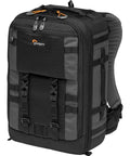 Pro Trekker BP 350 AW II Outdoor Camera Backpack With MaxFit Dividers, black and dark gray, front view, travel ready carry on size.