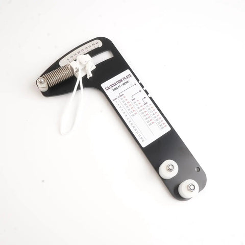 Hands Free Sailboat Rigging Tension Gauge For Standing Rigging And Forestays Reads 2000 Lbs While You Pull Works With Three Sixteenths Seven Thirty Seconds And One Quarter Inch Cable Diameters Portable Force Gauge For Solo Tuning, black metal gauge with spring and calibration plate