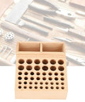 Leather Tool Holder With 48 Holes Wooden Craft Tool Stand Beech Wood Rack Organizer for leathercraft punches and tools