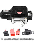 Cool 1/10 Automatic Crawler Winch Kit With Remote And Control System For HSP Axial SCX10 D90 HPI Off Road RC Cars showing winch with remote connectors.