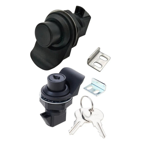 Left Or Right Handed Cabinet Latch With No Fuss Smooth Locking Mechanism For Cabinets And Drawers ABS Push Secure Black Finish