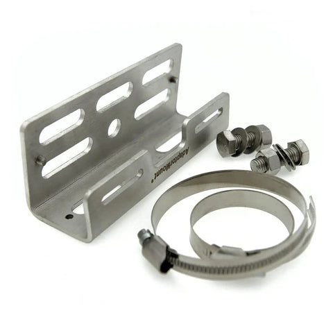 Junction Box Pipe Mount Bracket With Adjustable Clamps for Pole or Wall Installations, Stainless Steel, Heavy Duty Corrosion Resistant