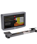 Professional Digital Caliper Built Different For Precision Lathes And Milling Machines Featuring A Rock Solid Glass Scale Electronic Ruler With Half Micron Accuracy XYZ Tracking And A Badass Die Cast Alloy Housing with digital display and measuring arm.