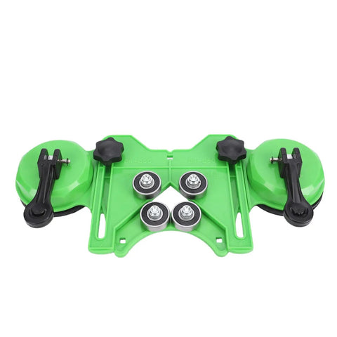 Bewinner 16 Pcs Huge Hole Saw Kit For Ceramic Glass Marble And Granite Wet Dry Tile Drilling With Double Suction Cup Guide And Precision Positioner Tool, green suction guide