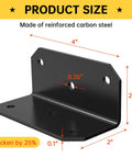 2x4 Inch Galvanized L Bracket 15Pcs Heavy Duty Steel Corner Brace dimensions and thickness details