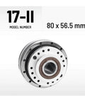 Front view of Harmonic Drive SHF17II Strain Wave Gearbox Heavy Duty Reducer For Automation Arms, showing 80 x 56.5 mm model size