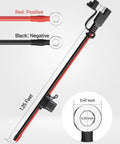 1.25Ft SAE To O Ring Terminal Harness And Battery Charger Cord With 10A 15A 20A Fuses UL Certified 2 Pin Connector
