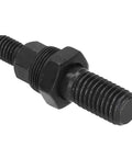 Heavy Duty Drill Bit Adapter Pneumatic Rivnut Tool Alloy Steel Mandrel For Hand Rivet Head Kit Works Perfect With Holesaw Bits And Various Fastening Jobs On Metal Surfaces, black alloy steel threaded adapter
