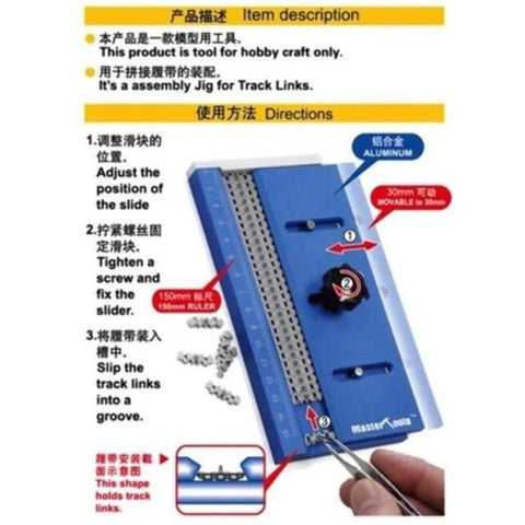 Track Maker Assembly Jig For Tank Track Links Model Building Tool Black For Hobbyists And Builders Durable Precision