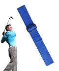 Golfer using Golf Swing Training Arm Band With Adjustable Length And Elastic Rope Tension, Posture Corrector For Beginners.