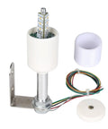 Three Color In One Layer Led Warning Light Tower With Steady Light No Buzzer L Style Base components and wiring displayed