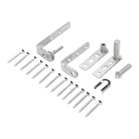 Heavy Duty Stainless Steel Double Action Door Hinges With Self Return Spring For Cafe Bar And Saloon Built Tough Dual Swing Hardware components including screws.