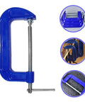 Beefy Heavy Duty 4 Inch G Clamps For Woodworking, Metal Tabletop Mount Clamp With Thickened Steel Frame, Quick Release C Clamp