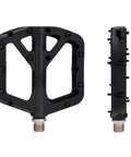 Non-Slip Mountain Bike Pedals With Lightweight Wide Flat Platform For MTB, Nylon Composite Body, Nine Sixteen Inch Spindle, Grippy Anti-Slip Pedals, Durable Cr-Mo Axle, Black