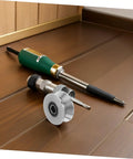 Heavy Duty Stainless Steel Sliding Door Rollers U Groove Caster Wheels With Smooth Glide Track Pulley Bearings For Barn Doors And Gate Rails on a wooden surface.