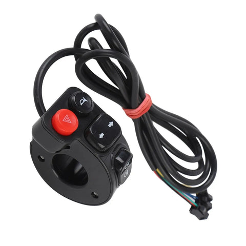 Motorcycle Handlebar Switch With Multi Function Controls For Electric Bikes And Scooters Ride Ready Mount Durable ABS Housing