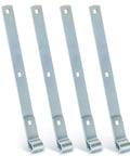 16 Inch Zinc Strap Hinges 4 Pack For Gates Tool Sheds Barn Doors And Swing Doors, galvanized steel, side view
