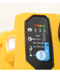 Gangsuqd Brushless Cordless Impact Wrench Delivers High Torque Power For Tough Car Repairs And Construction Work Featuring close-up view of the operation button and battery indicator.