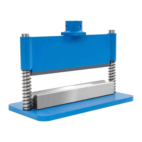 12 Inch Shop Press Brake Attachment For 12 To 20 Ton Hydraulic Workshop Presses, 90 Degree Bend, Blue Heavy Duty Metal Fabrication Tool