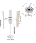 Three Blade Vertical Axis Wind Turbine Kit With 12V 40W 3-Phase Permanent Magnet Motor, dimensions and close-up view
