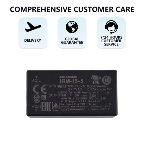 Rock Solid 15W Ac Dc Power Supply Module Delivering Steady 5V At 3A Universal 85 To 305Vac Input showing compact black design.