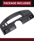 Dash bezel panel for Ford F-Series (1992–1997), black plastic with vent slots
