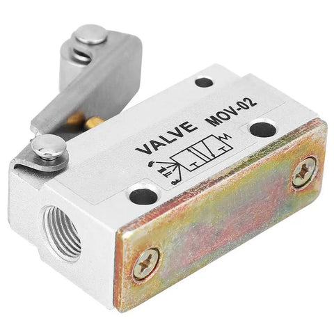 Pneumatic Roller Lever Switch With Aluminum Alloy Body, Compact Design, Mechanical Valve Actuator For Industrial Automation