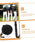 Image showing golfers using the Inflatable Golf Swing Trainer Set With Adjustable Neck Rope And Inflator, Portable Posture Aid