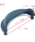 Blue Zinc Alloy Decorative Cabinet Cup Pull Handle 87mm L x 42mm W x 34mm H, 3 Inch Hole Centers, with dimensions shown, Set of 4