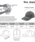 Size diagram of Quick Dry Lightweight Grey Cap With Adjustable Buckle For Men And Women Dope Running Hat For Hiking