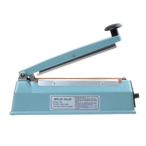 8 Inch 200mm Impulse Sealer 300W No Warm Up Required Manual Plastic Poly Bag Heat Sealing Machine with Adjustable Timer