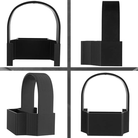 Ultra Stable Power Bank Mount For Seestar S50 Telescope With Tangle Free Cord Management, PETG material, front and side views