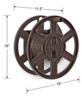 Bronze Wall Mount Hose Reel With Side Winding Design Holds Up To One Hundred Feet Of Five Eighth Inch Hose Easy Install