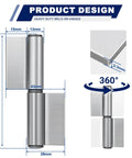 Tough As Nails Weld On Lift Off Hinges 4 Pack Removable Flag Hardware 440 Lbs Capacity Heavy Duty 3 Inch Steel design and dimensions
