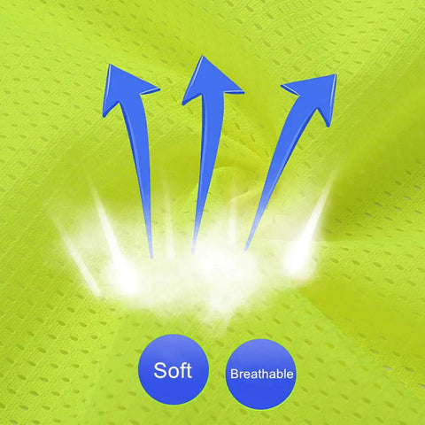 High Visibility Reflective Safety Vest For Men And Women With Pockets Breathable Mesh Fabric Machine Washable Hi Vis Vest ANSI Certified