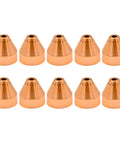 10 pack of brass plasma cutter shields Model 220993 for Pmx 105, ideal for clean cuts and spatter control.