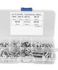 180Pcs M4 Socket Screws Set With 304 Stainless Flat Head Nuts Assortment Kit open box view