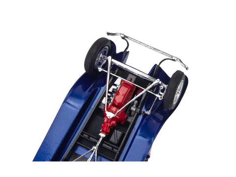 Underside view of 1929 Ford Model A Hot Rod Pickup With California Street Chopper 1:25 Scale Kit showing detailed suspension and wheels