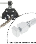 Adjustable Chain Breaker Anvil Spindle for 1/4 Inch 0.325 Inch 3/8 Inch and 0.404 Inch Chains Heavy Duty Steel Tool, part numbers shown