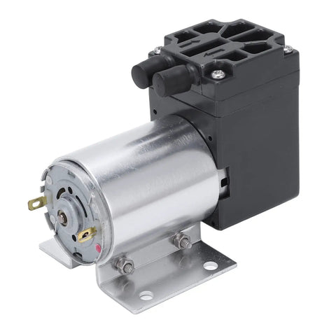 Dc 12V Mini Vacuum Pump With Quiet Operation Oil-Free Design For Sampling Instruments. High Performance Micro Diaphragm Air Compressor Aluminum Body Suction Pump For Gas Analysis And Lab Equipment.