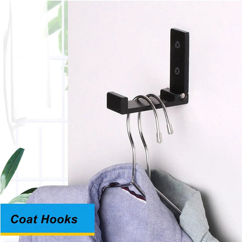 Folding Coat Hooks 5 Pack Wall Mounted Hangers For Coats, Towels, Bags And Fitness Gear, Heavy Duty Aluminum Alloy