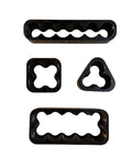 Top Rated Effortless Welding Clamp Fixture Set For Battery Pack Spot Crafting showing four black clamp shapes ideal for DIY projects.