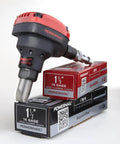 Hardwood And Engineered Flooring Cleat Nailer For 16 And 18 Gauge Cleats displayed with nail boxes