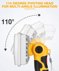 Beast LED Work Light 30W 3300LM with 110 degree pivot zinc alloy body showing multi-angle illumination feature