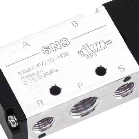 Heavy Duty Single Coil Solenoid Valve With Slick One Quarter Inch Npt Fittings Pilot Operated Electric Switch Designed For Tight Garage Spaces Reliable Dc Twenty Four Volt Pull Smooth Shifting Five Port Two Position Setup Built Tough For Grind