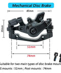 One Pair Universal Front And Rear Mechanical Disc Brake Calipers For Mountain Bikes, Road Bikes, And Folding Bikes, Lightweight Aluminum Alloy