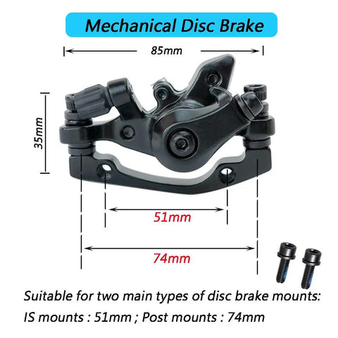 One Pair Universal Front And Rear Mechanical Disc Brake Calipers For Mountain Bikes, Road Bikes, And Folding Bikes, Lightweight Aluminum Alloy
