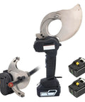 18V Rechargeable Ratchet Cable Cutter Cordless Cable Cutting Tool For Copper And Aluminum Wires with included batteries.