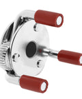 No Fuss High Grade Stainless Steel Smoke Sensor Remover Gripper Tool For Effortless Ceiling Pull Off with red grips.